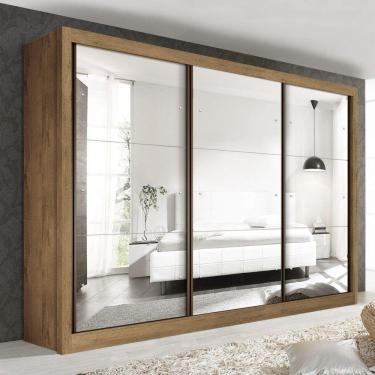 Imagem de Guarda Roupa Casal Ravena Com 9 Espelhos 3 Portas Minastex