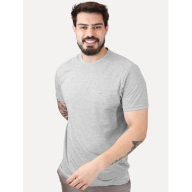 Imagem de Camiseta Aramis Masculina Friso Gola Cinza Mescla Tamanho:L/G, L/G
