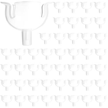 Imagem de Chewtoyo Pacote com 100 copos de plástico transparente para buquês – Suportes de buquê de bolas de chocolate redondas de plástico, ideais para casamentos e arranjos florais para o dia dos namorados