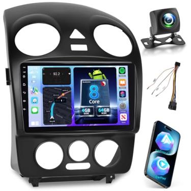 Imagem de Qualcomm Estéreo automotivo de 8 núcleos para VW Volkswagen Beetle 2004-2010, 4G + 64G Volxcereo Wireless Carplay, rádio automotivo Android, tela sensível ao toque de 9 polegadas com Bluetooth