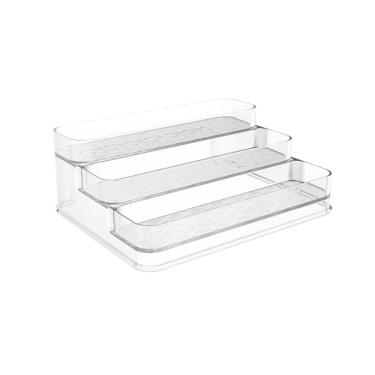 Imagem de Organizador Porta Maquiagem Acrílico Multinível 3 Andares Expositor Perfume Cosméticos Make Multiuso