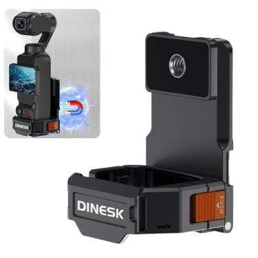 Imagem de Suporte magnético Osmo Pocket 3, suporte adaptador de expansão magnética com sapata fria na cerca de ferro/geladeiras/hastes de ferro, suporte magnético de liga de alumínio para DJI Osmo Pocket 3