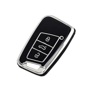 Imagem de Capa para Volkswagen Key Fob Capa macia TPU chaveiro protetor completo para 3 botões chaveiro Jetta Beetle Tiguan Passat Golf MK6 Polo.