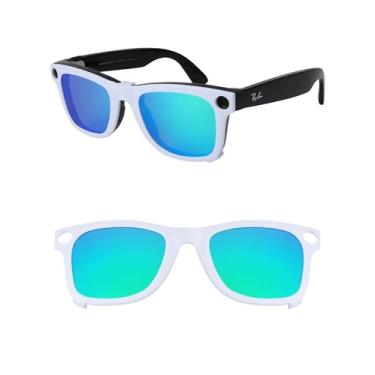 Imagem de HILEEN Clipe polarizado para Ray-Ban Meta Wayfarer RW4008 e Gen 2 RW4012 Grande 53-22 para homens e mulheres proteção UV - Verde