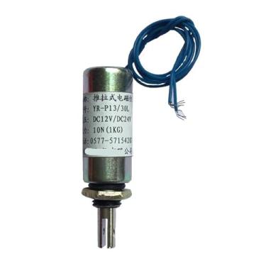 Imagem de Eletroímã HR-P13/30TL Tubo Redondo Push-Pull Curso 8 mm Sucção 10N DC Eletroímã de Impacto