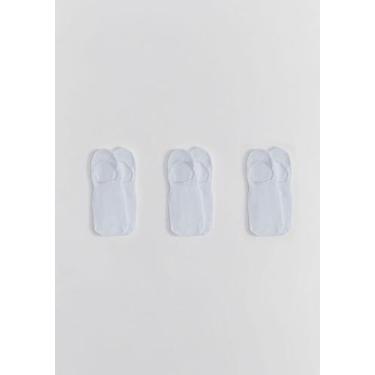 Imagem de Kit 3 Pares De Meias Sapatilha Unissex - Hering, G, Branco