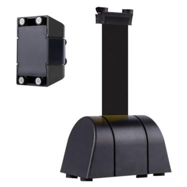 Imagem de HGTRH Barreira de cinto retrátil magnético, barreira de cinto retrátil montada na parede com invólucro ABS para supermercado loja de varejo estádio escola multidão 3 m/9,8 pés