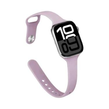 Imagem de Pulseira De Silicone Slim Para Apple Watch 45mm 44mm 40mm 41mm Bracele