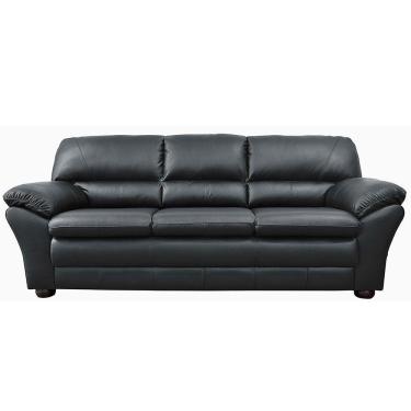 Imagem de Sofá 3 Lugares Laura 212cm Couro Negro