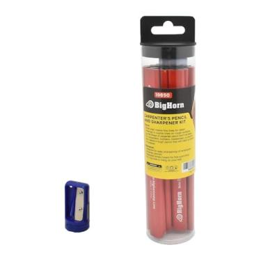Imagem de Big Horn Apontador de lápis de carpinteiro 19850 e kit de lápis de 17,78 cm de comprimento x 1,44 cm de largura