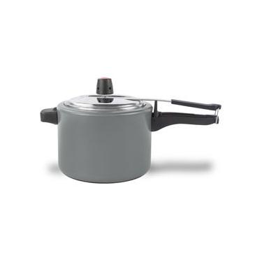 Imagem de Panela de Pressão Brinox Antiaderente Ceramic Life Vapt 4,5 Litros 20 cm Cinza Cinza
