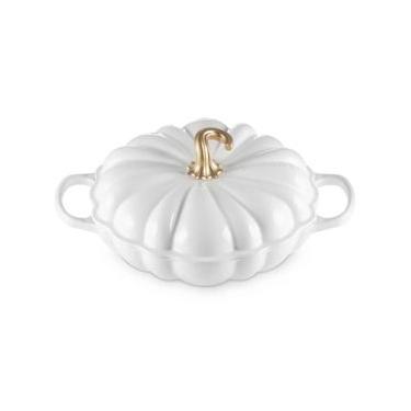 Imagem de Caçarola Buffet Abobora Signature Pegador Dourado 28 cm Branco Le Creuset