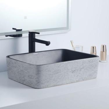 Imagem de Cuba Deend De Cerâmica PietraCosmo Para Banheiro 48x37x14cm