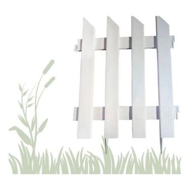 Imagem de 3 Cercas Para Jardim De Plástico Canteiros Branca G 1 Metro - Wlplast