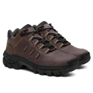 Imagem de Bota Cano Curto Masculina de Couro Versátil e Durável com Costura Reforçada e Alta Aderência-Masculino