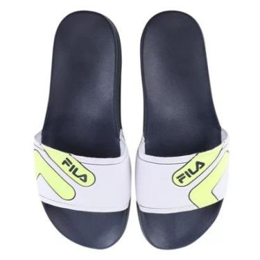 Imagem de CHINELO MASCULINO FILA F-BEACH MARINHO / BRANCO / LIMÃO-Masculino