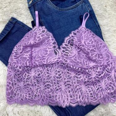 Imagem de Cropped Renda Plus - VM Store, Lilás, 56/58