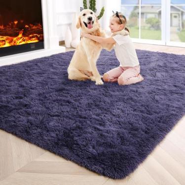 Imagem de Alfombra de Área Noahas Fluffy Taro Morada 120x180 cm para Dormitorio