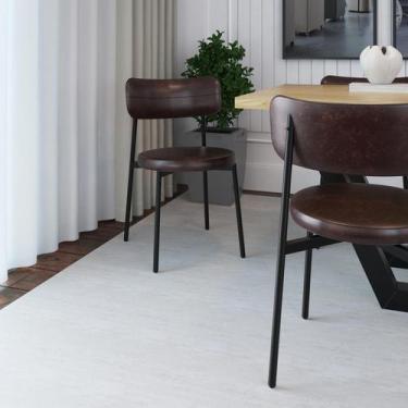 Imagem de Cadeira de Jantar Kyta Revestimento Sintético Est.Preta - Metalig