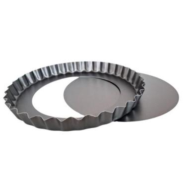 Imagem de Forma de Torta Crespa Antiaderente Fundo Removível - 17 cm - Marcolar