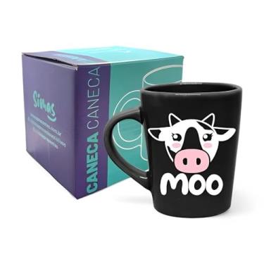 Imagem de Caneca de Porcelana 270ml Preta – Moo Vaquinha