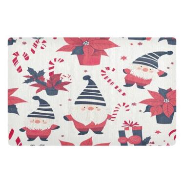 Imagem de STAYTOP Tapete de porta de Papai Noel para entrada externa 81 x 50 cm, tapete de boas-vindas ao ar livre/interno, tapetes de banho fofos, capacho frontal antiderrapante para entrada, pátio, áreas de