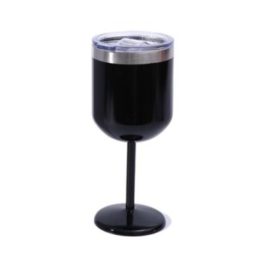 Imagem de Taça de Vinho Térmica Taça Copo Térmico De Aço Inoxidável Taças para Festa 510ml Base antiderrapante(Preto)
