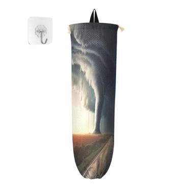 Imagem de xigua Storms Suporte de parede para saco de plástico com cordão, pacote com 2, organizador de sacolas de compras reutilizáveis, decoração para bolsas, meias, roupas íntimas e gravatas