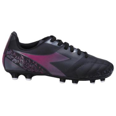 Imagem de Chuteira Diadora Nazionale Campo Infantil - Preto e Rosa-Unissex