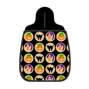 Imagem de Lixeira De Carro Organizador Lixinhocar Abóbora Gato Círculos Halloween