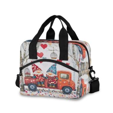 Imagem de Burbuja Lancheira térmica para amantes de gnomos em caminhão para mulheres e homens, lancheira portátil com alça de ombro removível, lancheira para viagem, piquenique, escritório, trabalho