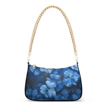 Imagem de CEBUGI Bolsas transversais femininas bolsa de ombro com flores bolsa clutch elegante com alça de corrente