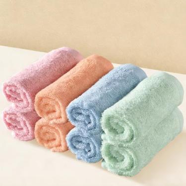 Imagem de Conjunto de 8 toalhas de prato de pano de cozinha, toalhas de cozinha de algodão 8 peças, panos de prato de cozinha absorventes para secagem e limpeza antiaderentes laváveis a óleo (25 x 25 cm)