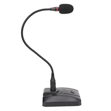 Imagem de Akozon Microfone Condensador Gooseneck Com Design Flexível – Microfone de Mesa Com Fio de 6,35 Mm para Transmissão, Conferências e Palestras