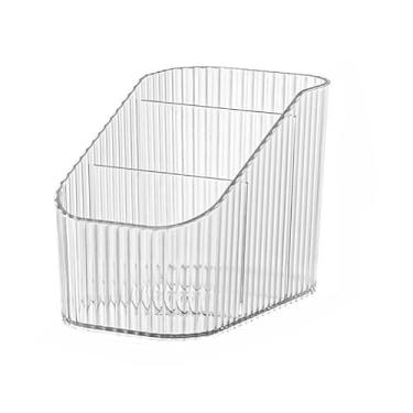 Imagem de Porta organizador de acrílico Com Divisórias para Cozinha Banheiro Maquiagem Multiuso(4,Transparente)