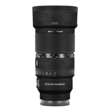 Imagem de 100 2.8 Câmera Macro Lens Skin Vinil Wrap Película Adesiva para Sony FE 100 mm F2.8 Macro GM OSS Protector Decalques Acessórios FE 2.8/100 (Mamba, Preto, para Sony FE 100 mm F2.8 Macro GM OSS)