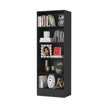 Imagem de Carioca Móveis Clarice Estante, MDP, Preto, 180 x 54 x 33,5 cm, 23,5 kg