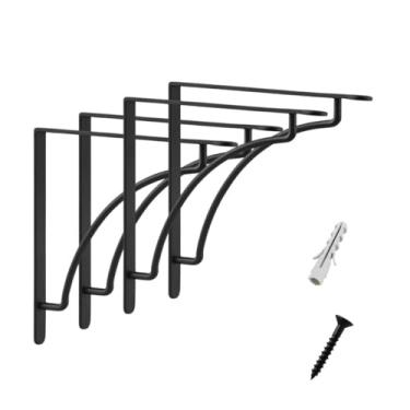 Imagem de 4 Suportes De Prateleira Mão Francesa Côncavo 20cm