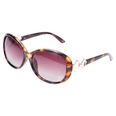 Imagem de Óculos de sol polarizados grandes para mulheres, óculos de sol polarizados Jackie O para praias, óculos de sol femininos, Casco de tartaruga/marrom gradiente