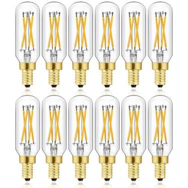 Imagem de Lâmpada LED Leools Vintage E12 4W 3000K 450lm regulável, pacote com 12