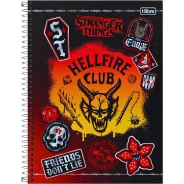 Imagem de Caderno 1x1 Capa Dura Stranger Things 80 Folhas Tilibra Cor:Hellfire C