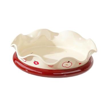 Imagem de FytStycale Bandeja Giratória para Servir, Petiscos E Doces, Travessa Multifuncional para Frutas E Legumes, Ideal para a Cozinha Durante O Festival Da Primavera E, com Estampa de Maçã, Tamanho real