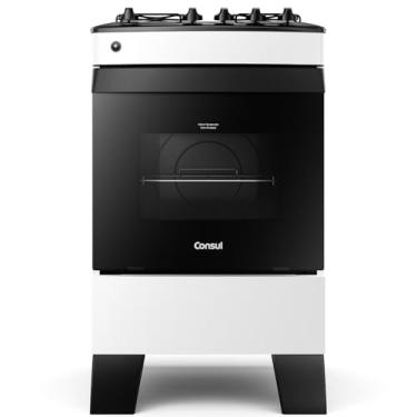 Imagem de Consul Fogão Consul 4 bocas Branco com mesa esmaltada - CFO4ZAB Bivolt