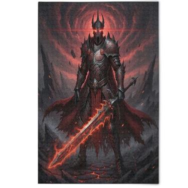 Imagem de Quebra-cabeça Red Cool Warrior 500 peças para adultos divertido paisagem boba pintura animal fofo, 500 peças, 52 x 37,8 cm