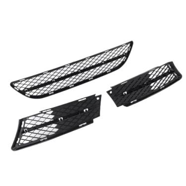 Imagem de aqxreight Conjunto de Grade do Pára-choque Inferior Dianteiro 51117134081 Substituição da Tampa da Grade do Farol de Nevoeiro Esquerdo Direito para 3 Séries E90 E91 Sedan 2005-2007 Vagão Sedan para