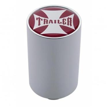 Imagem de United Pacific Maçaneta de válvula de ar de 7,6 cm de reboque 23722" - Adesivo vermelho de cruz maltês