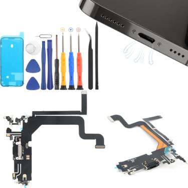 Imagem de Conector Dock para iPhone 14 Pro Max Porta de Carregamento Flex Substituição para iPhone14 Pro Max USB Carregador Dock Board Conector com Ferramentas