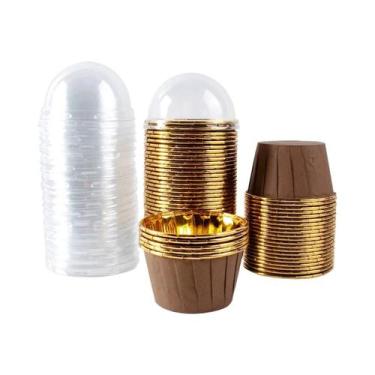 Imagem de Conjunto De Caixas Para Embalagem De Bolos Pequenos E Muffins Com Tamp