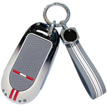 Imagem de Car Key Case Cover Shell Bag Compatível com GWM /HAVAL/H6/M6/ORA/Good Cat/White Cat/IQ Car-Styling Holder Shell Keychain Protection Key Fob Cover Case(A-rope buckle)