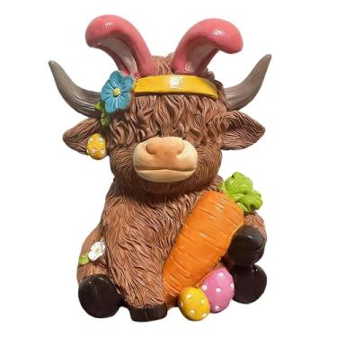 Imagem de Estatuetas De Da Páscoa - Estatuas Decorativas De Resina Para Páscoa - Decoração De Mesa Tema Fazenda - Para Cozinha Primavera Entrada Escrivaninha Prateleira Lareira